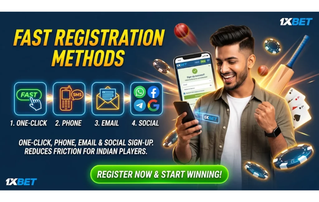 Fast Registration Methods – One-Click, Phone, Email & Social