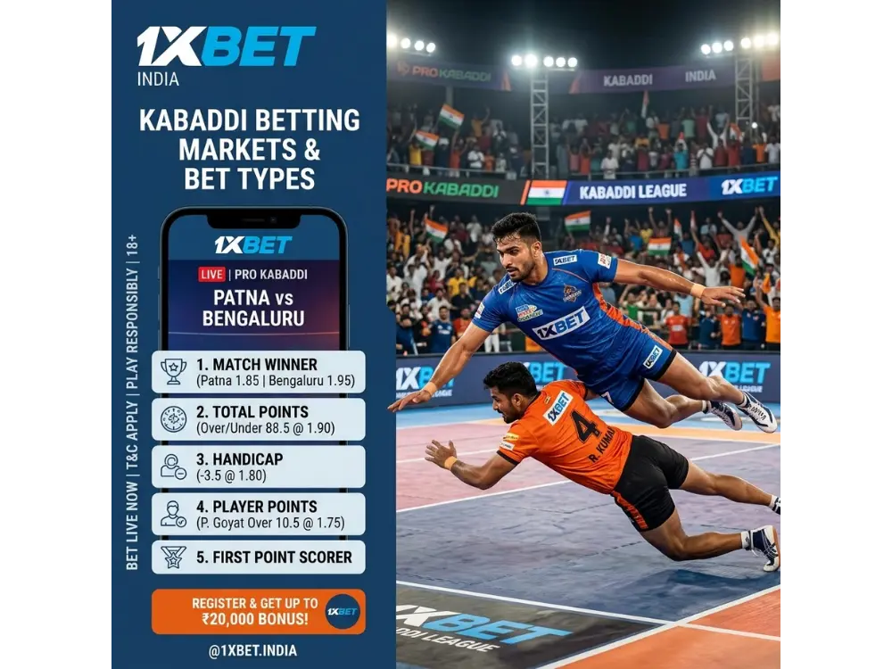 Kabaddi Betting Markets and Bet Types